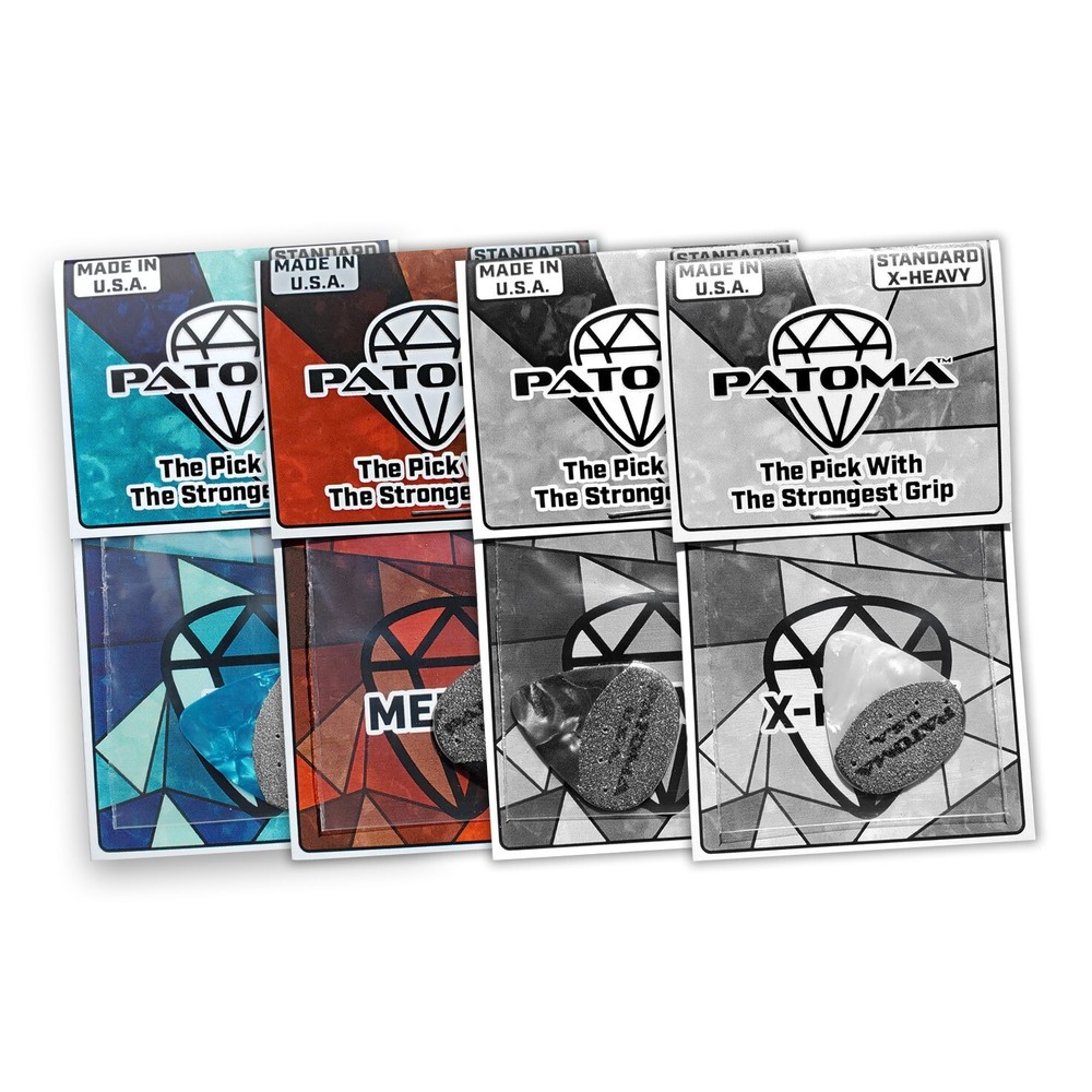 Patoma Celluloid Standard 351 Guitar Picks 4-Pack USA Made