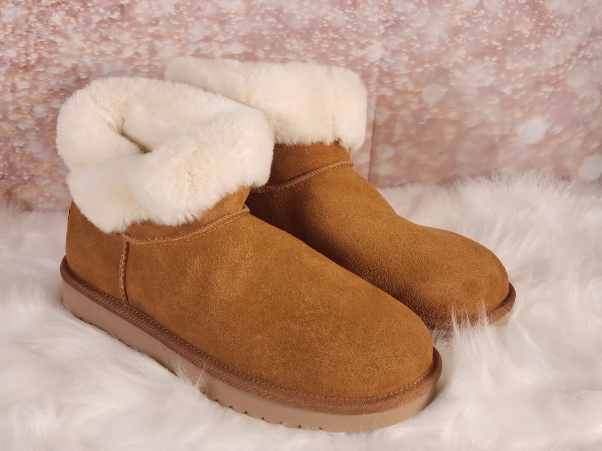 UGG, Shoes, Ugg Lv Louis Vuitton Tan Cream Suede Fur Rainbow Boots