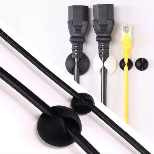  20 PCS Wire Holder Charging for Desk Cable Clip Cord Fastener Organizer