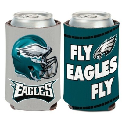 Philadelphia Eagles Slogan NFL Can Cooler Two-Sided Design - FLY EAGLES FLY