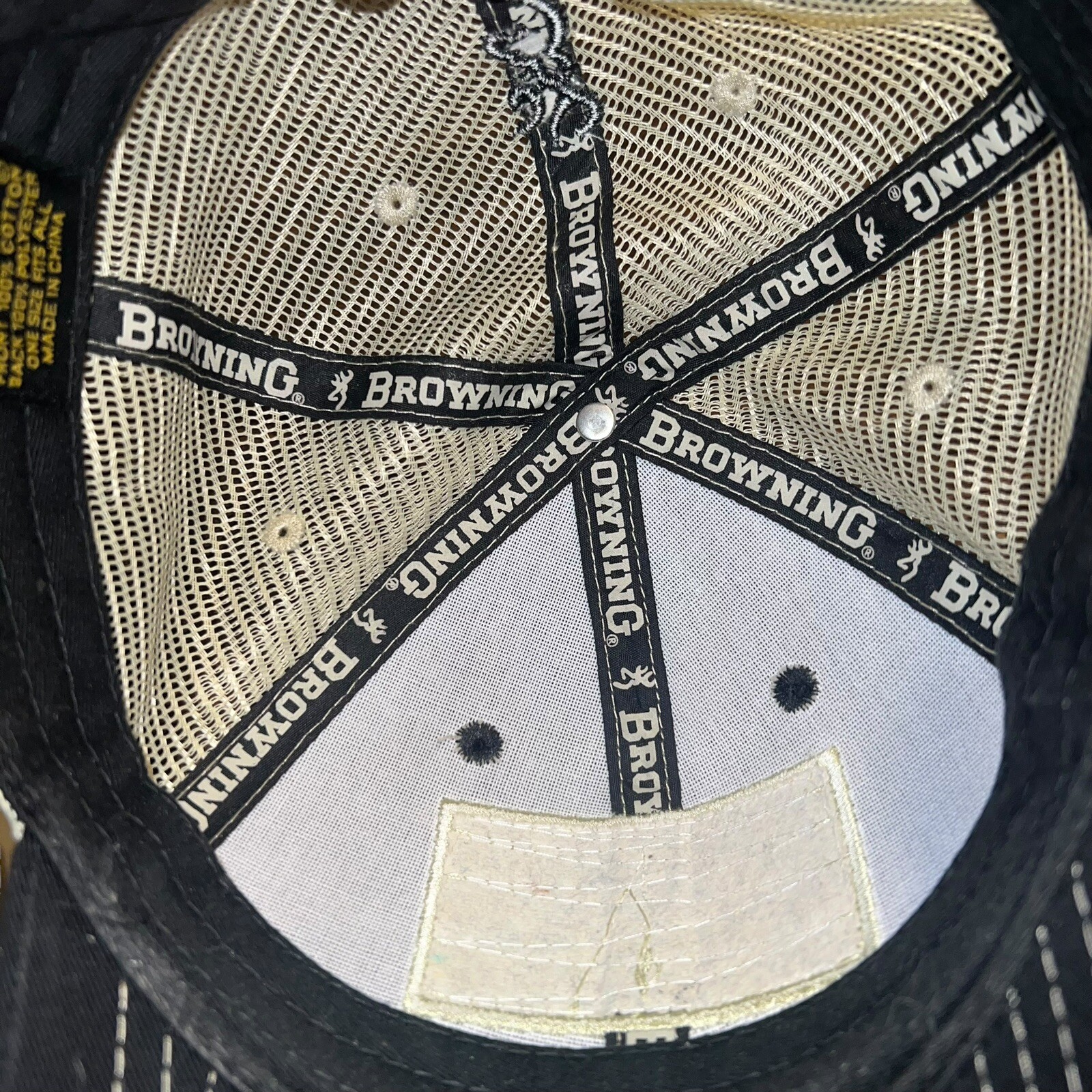 Browning Hat Snapback Trucker Adjustable Gray/Bla… - image 7