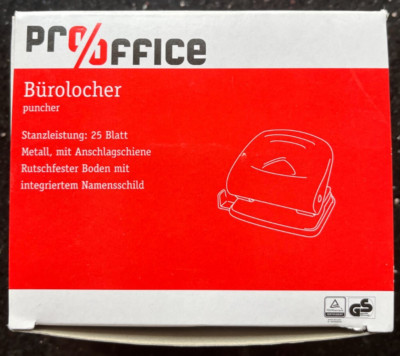Pro/Office Locher Bürolocher 25 Blat Neu