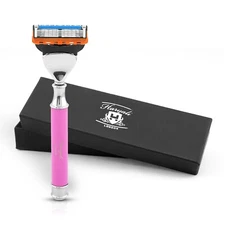 Smart Grip 5 Edge Women’s Razor, Women’s Razor for Shaving Body Face Razor, Pink