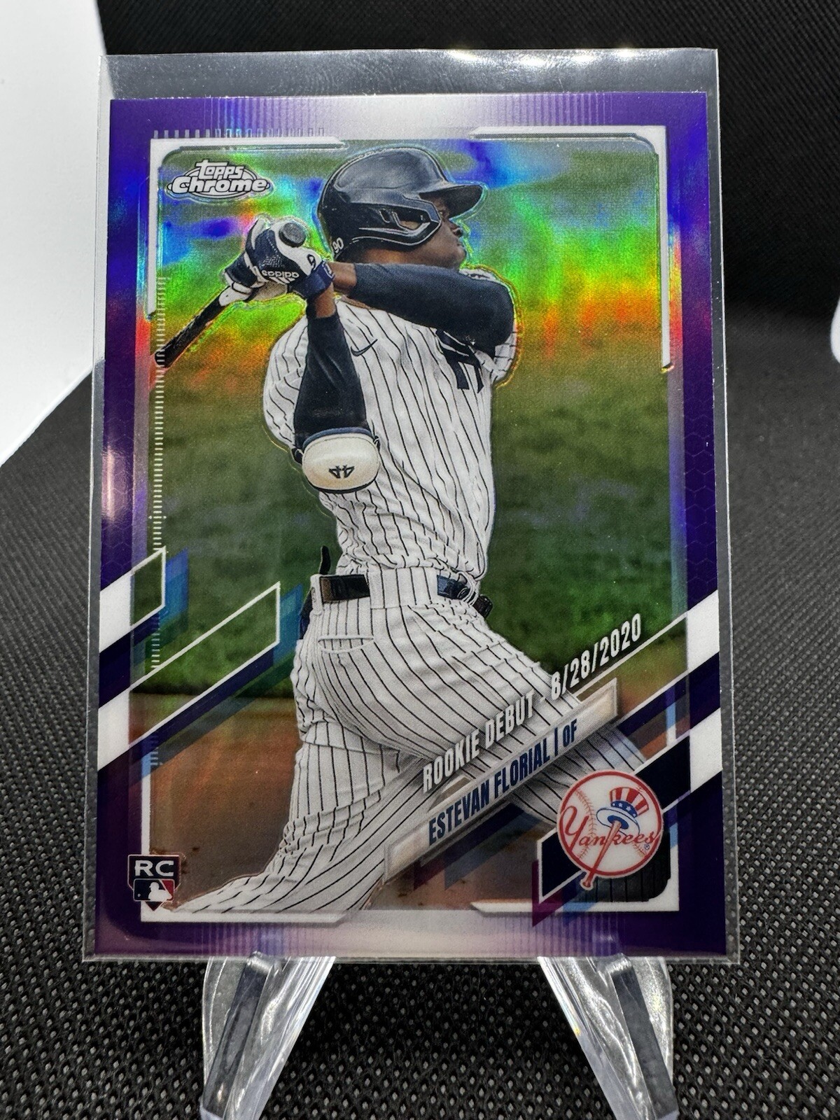 2021 Topps Chrome Update #USC41 Estevan Florial Purple Refractor D2