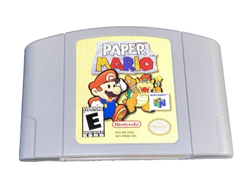 Paper Mario (Nintendo 64, 2001) Authentic MINT CONDITION, PERFECT LABEL - LOOK!