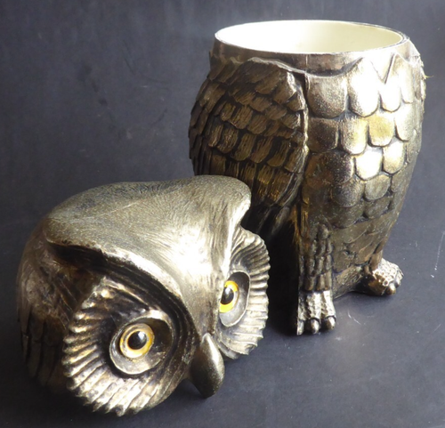 Vintage Freddo Therm Mauro Style Manetti Owl Ice Bucket H28cm - Picture 2 of 11