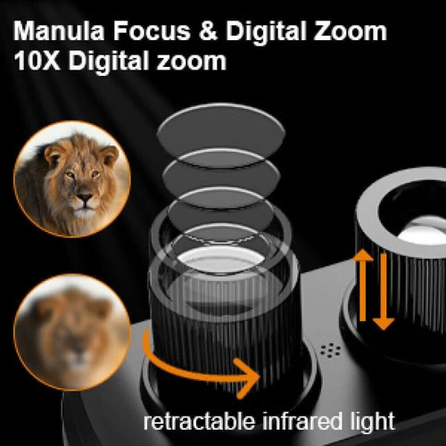 850nm Infrared Night Vision Goggles 10X Zoom Hunting Binoculars IR Record Camera - Picture 7 of 13