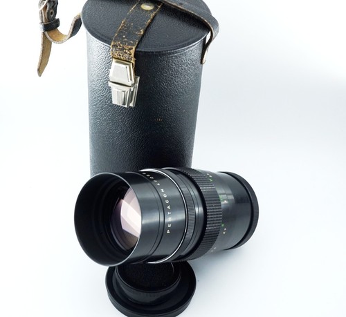 Vintage black PENTACON 4/200mm M42 mount nice telephoto portrait lens - Picture 10 of 13