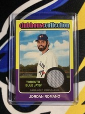 Jordan Romano 2024 Topps Heritage #CCR-JRO Clubhouse Collection Relic Blue Jays