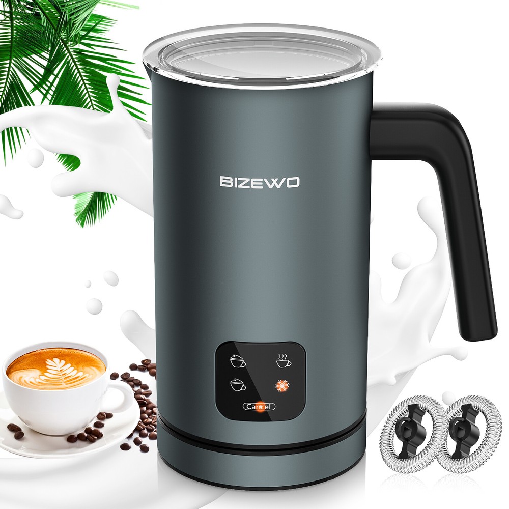 Milk Frother 4 in 1 Electric Milk Steamer 10 oz Coffee Foam Maker for Cappuccino