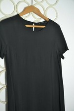 Mango Small XS UK 8 10 - LBD Semi Sheer Shift Dress Party Event Casual Lagenlook