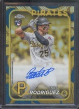 2024 Topps Chrome Gilded ENDY RODRIGUEX RC Rookie Blue Gold Auto /50 Pirates SSP