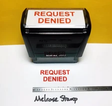 Request Denied Rubber Stamp Red Ink Self Inking Ideal 4913