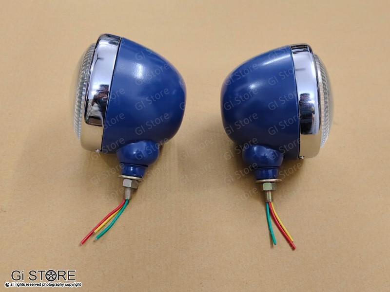 COPPIA FANALI ANTERIORI 154mm trattore Ford 82003398, corpo in alluminio