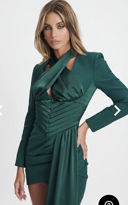 Lavish Alice-Mia-satin mix halterneck blazer dress-green. New ! size 6. Sold Out | eBay UK Lavish Alice-Mia-satin mix halterneck blazer dress-green. New ! size 6. Sold Out | eBay UK
