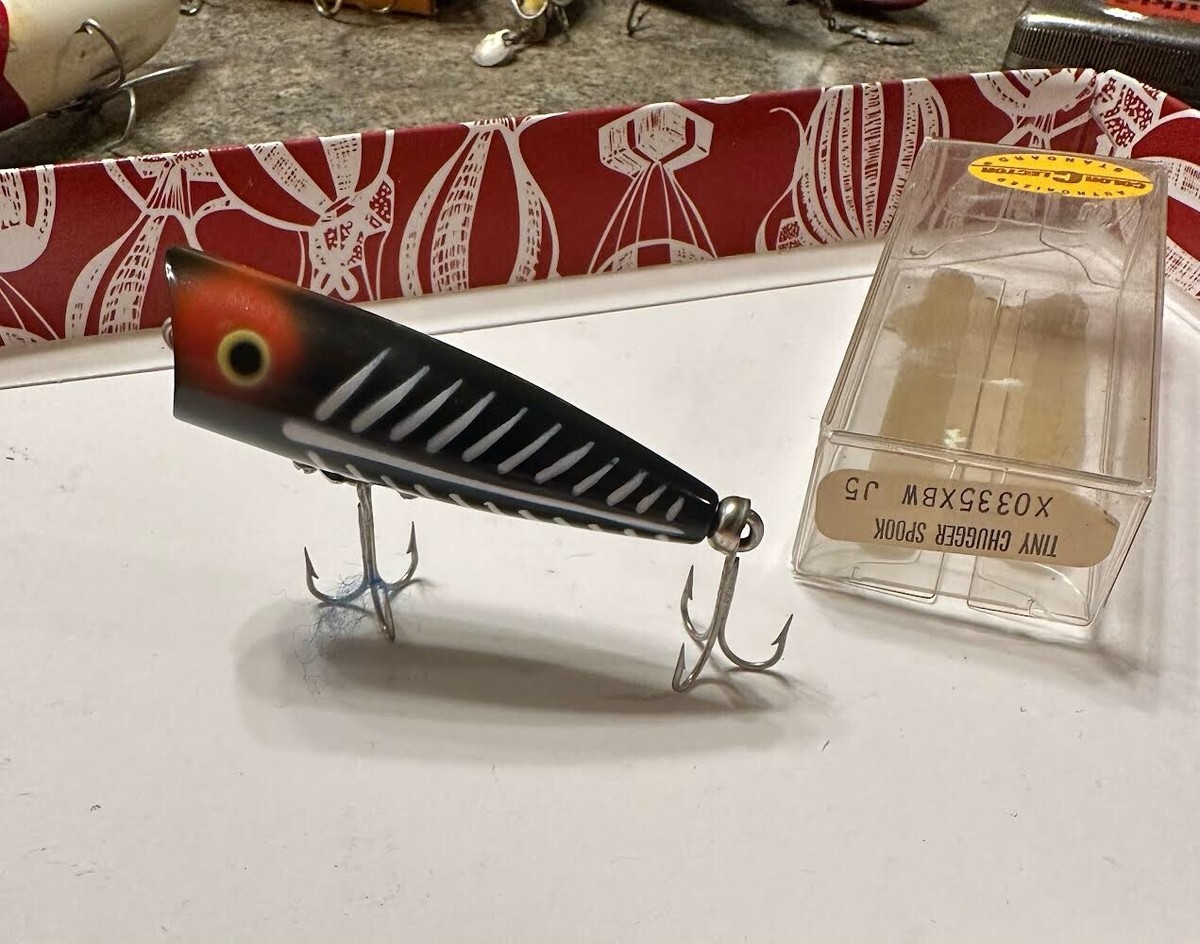 Rare New Vintage in Box NOS Heddon Tiny Chugger Spook