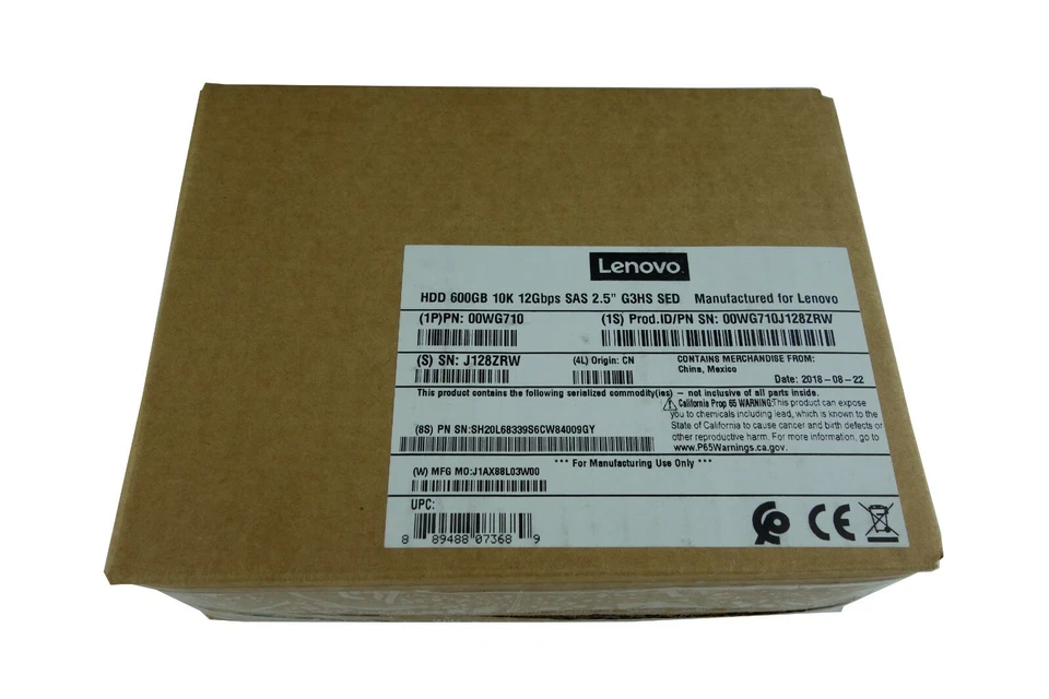 Lenovo 600GB 10K SAS 12Gb/s SED 2.5" HDD ST600MM0218 00WG711 00WG710 - Image 4 of 4