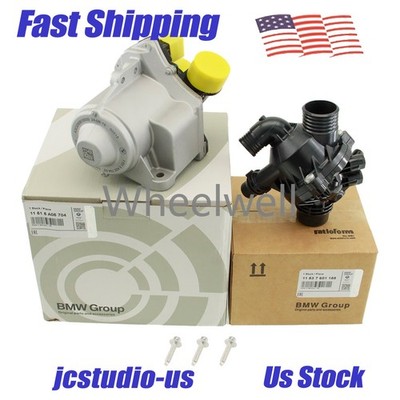 For BMW E60 E82 335i 535i X1 X3 X5 11517632426 Electric Water Pump W/ Thermostat
