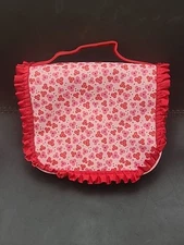 The Vintage Cosmetic Company Hanging  Travel Makeup Bag Pink Floral   Poppy 