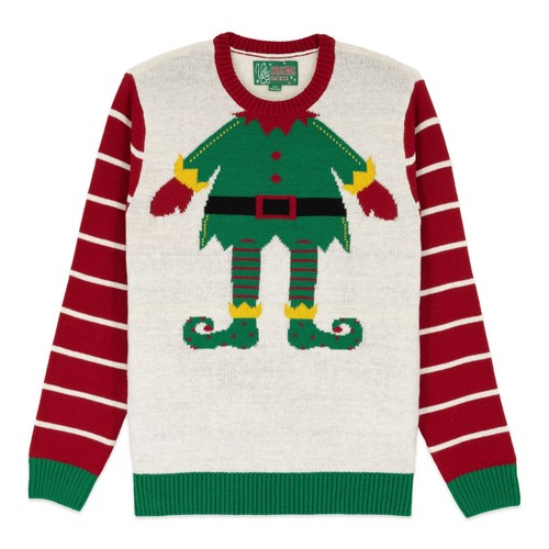 Ugly Christmas Sweater "Elf Yourself" Elf Body Heavyweight Unisex Sweater Small