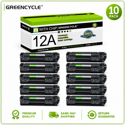 #ad #ad 10pk Q2612A 12A Toner Cartridge for HP 12A LaserJet M1319 M1319f 1018 1020 $85.95