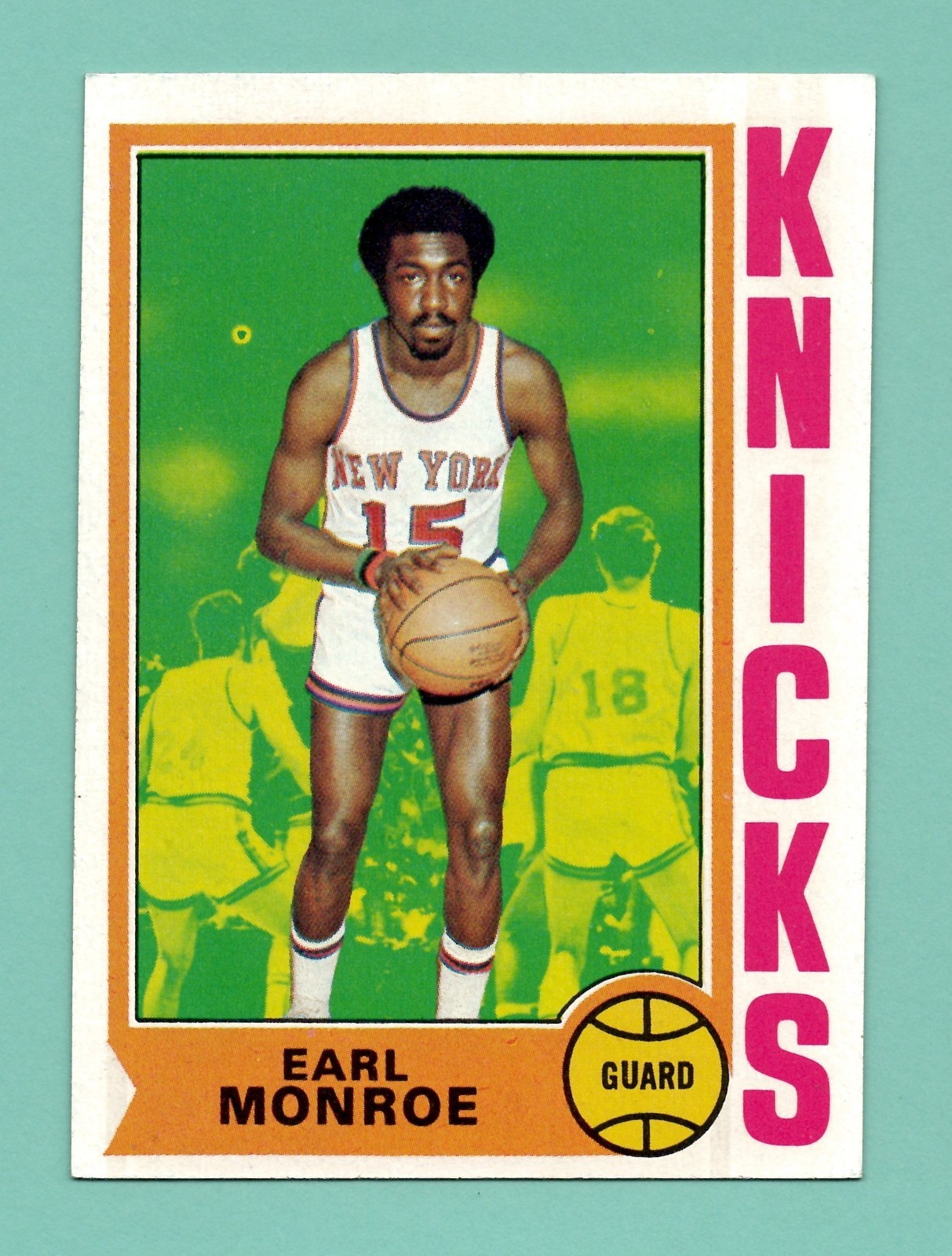 Earl Monroe #25 Basketball Cards 1974 Topps trading card — raw and PSA graded price guide