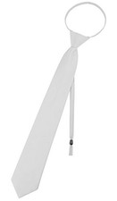 Vesuvio Napoli PreTied Men's Necktie Solid Color Mens 3 IN Silver Gray