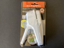 Harinacs Staple-Less Stapler, Kokuyo 7 sheet capacity White