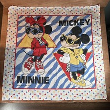 Vintage DISNEY Mickey Minnie Mouse with Sunglasses 1989 Bandana 22x22
