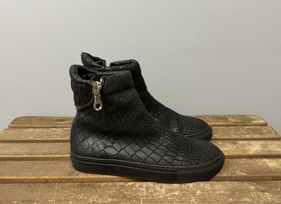 Women's The Last Conspiracy Spiral Zip Leather Boots Black Size 37 US 7
