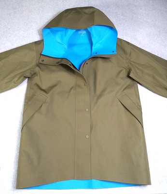 Uniqlo MARNI Oversized BlockTech Raincoat Khaki Blue US 2XS ( XS