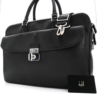 Dunhill Business Bag 2-Way Shoulder Bag Grain Italian calf logo fashion Japan