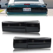 2PCS Smoked Lens Rear Tail Lights Brake Signal Lamps For 1987-1993 Ford Mustang