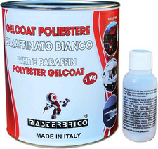 Gelcoat Paraffinato Bianco per Vetroresina Barche e Camper Con Catalizzatore 1Kg