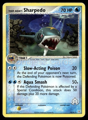 Team Aqua's Sharpedo 18/95 Rare Team Magma vs Team Aqua Pokemon MP