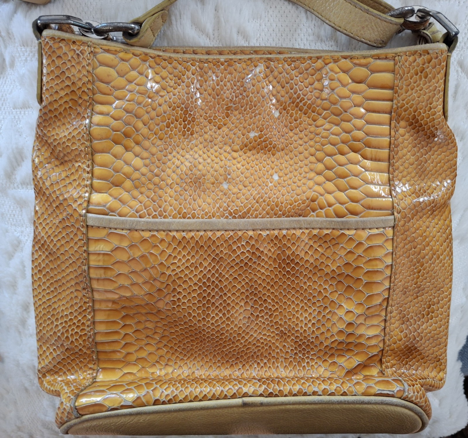 Authentic Brighton E413304 Python Embossed Leathe… - image 4