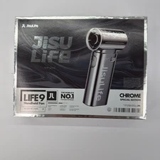 JISULIFE Life9 Turbo Handheld Fan – 5000mAh, Chrome Open box