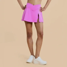 Blogilates Womens Med Crisscross Slit Skort First Bloom Orchid Built-In Shorts