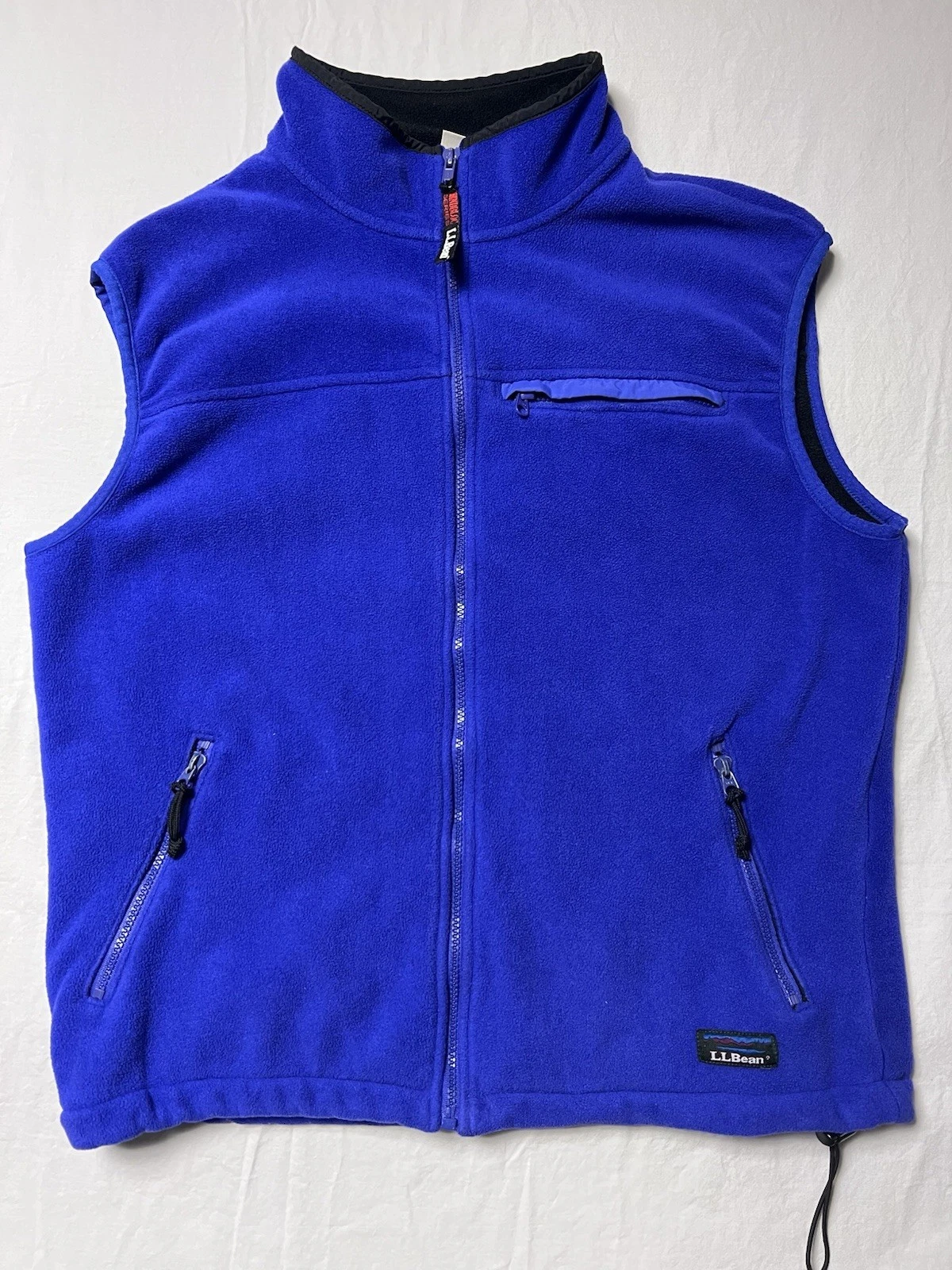 LL Bean Polartec Windbloc Fleece Vest Blue-purple Full Zip Outdoor Hiking Mens