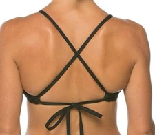 JOLYN “Triangle Top” Tie Back Swim Suit Bikini Top Black Women’s Small MINT $34