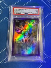 Darius Rucker 2022 Topps X Nashville Stars On Card Auto Purple /25 PSA 7