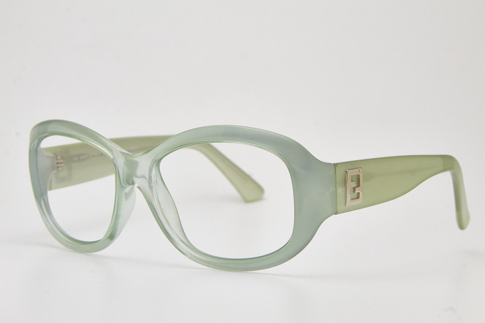 Vintage Fendi FS5102 Mint Green Oval Eyeglasses 2000s Italy Coquette Aesthetic thumbnail 6