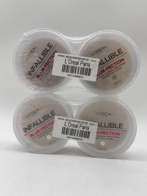4x L'OREAL INFALLIBLE BLUR-FECTION SETTING POWDER LIGHT EXP 8/28 MR 1119