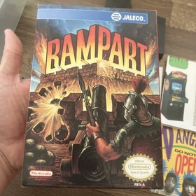Rampart complete in box Cib nintendo nes strategy/war game MINT