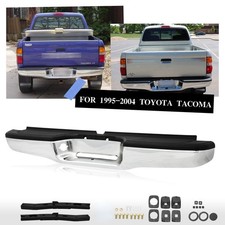 Chrome Rear Bumper Fit For 1995 1996-2004 Toyota Tacoma Wlicense Plate Light
