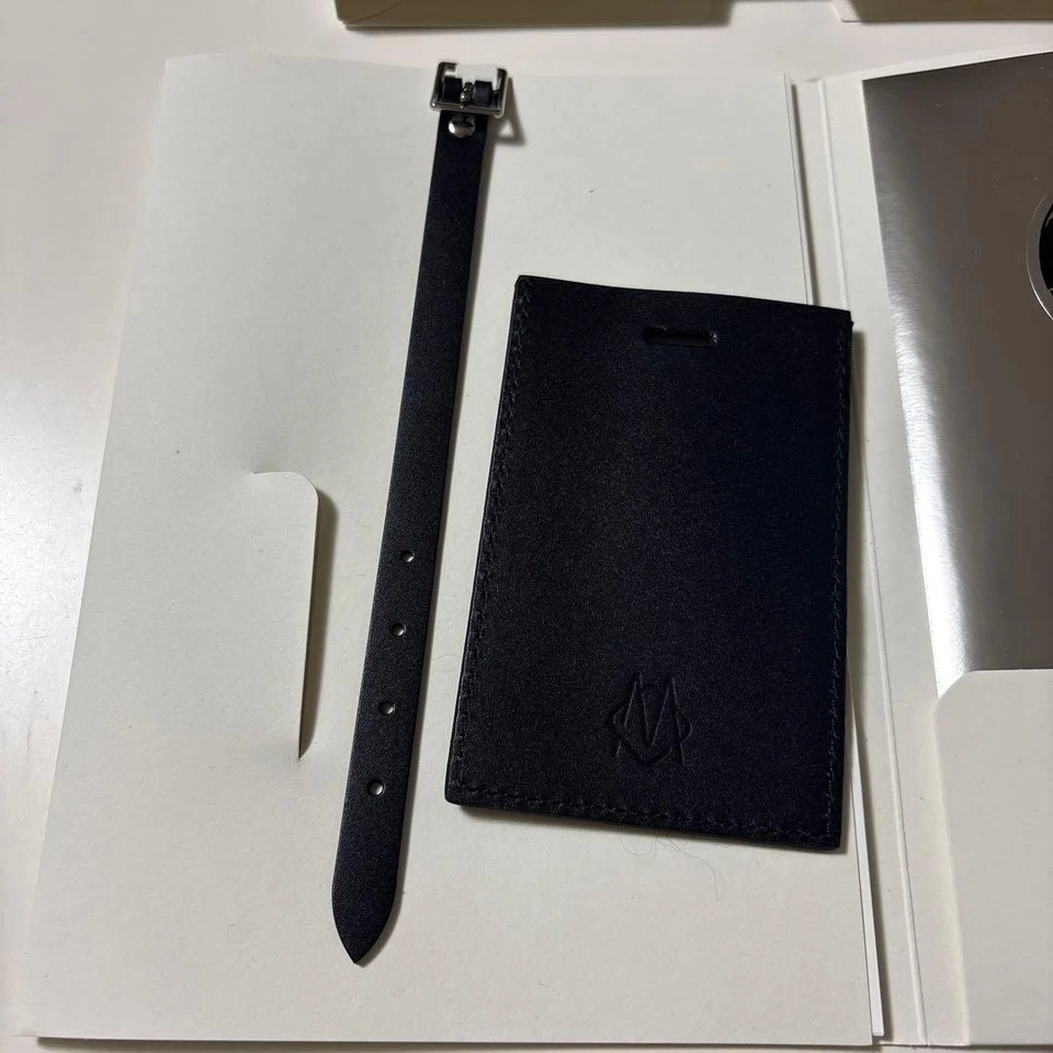 RIMOWA Travel Luggage Tag Name Tag Leather Black With Sticker Brand New Unused - Image 2 of 4