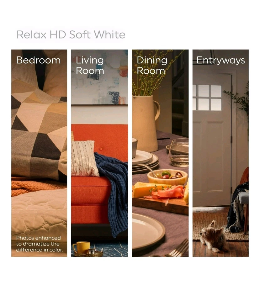 GE Relax HD LED Light Bulbs, 75 Watt, Soft White, A19 Bulbs, 4pk - Image 2 of 4