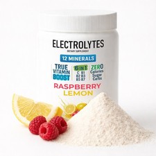 Electrolyte Complex Hydration Powder  12 Minerals  6 Vitamins Raspberry Lemon