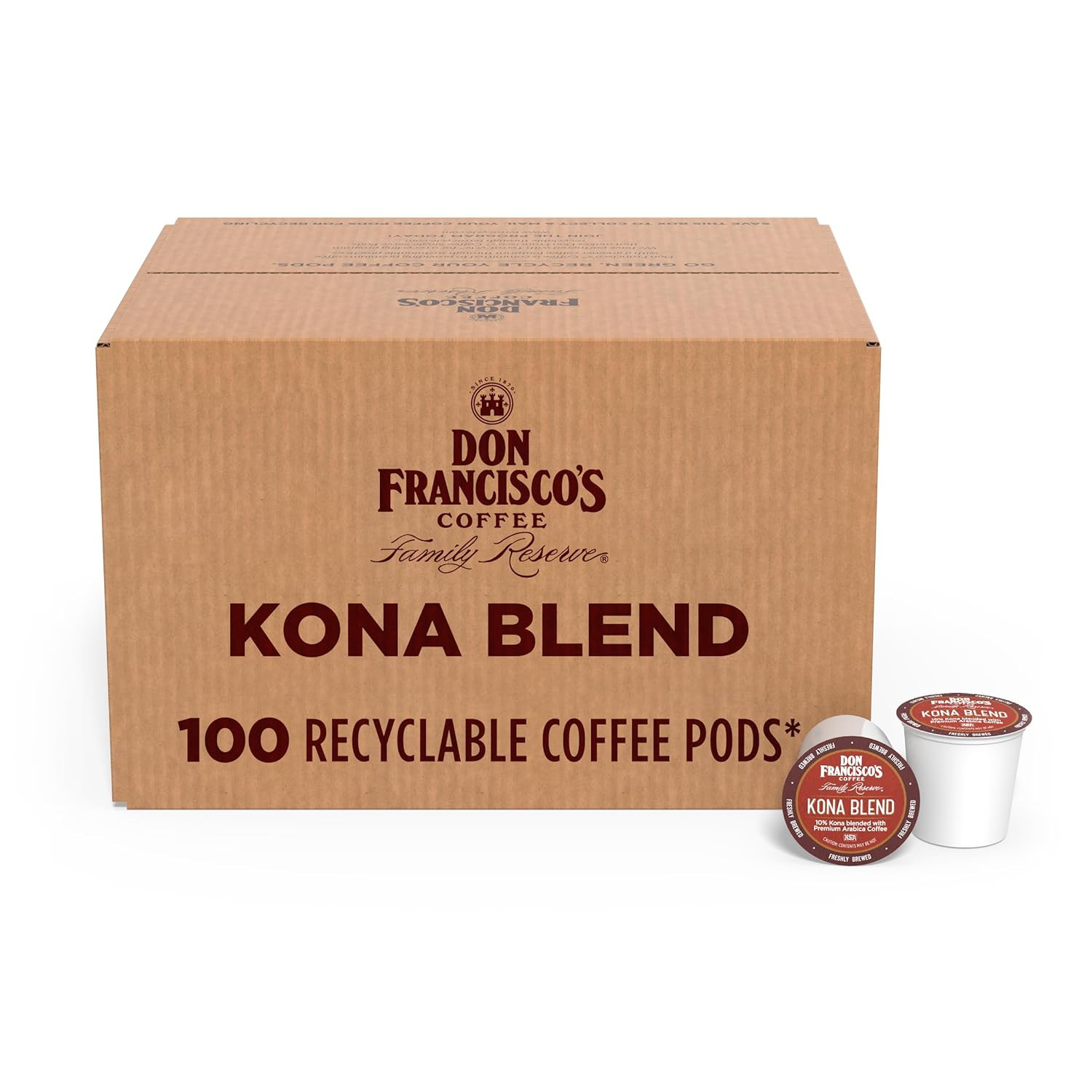 Don Francisco'S Kona Blend Coffee Pods, 100 Count, Medium Roast, Compatible with