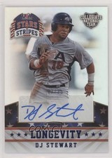 2015 Stars and Stripes Longevity Signatures Sapphire 3/25 DJ Stewart Auto i6j